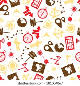 navigation icons color pattern eps10