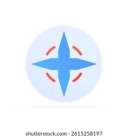navigation icons, colored flat vector. modern and minimalist design.