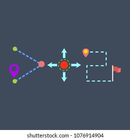 Navigation icons set