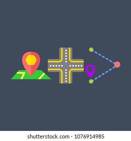 Navigation icons set