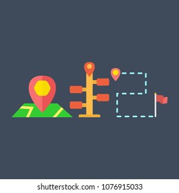Navigation icons set