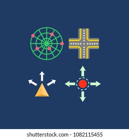 Navigation icons set