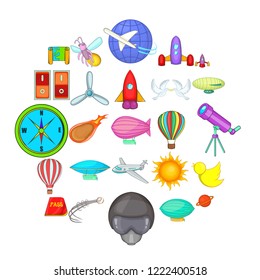 Navigation icons set. Cartoon set of 25 navigation vector icons for web isolated on white background