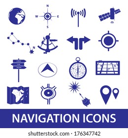 navigation icons set eps10