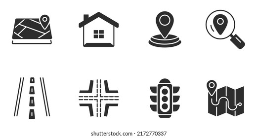 navigation icons set . navigation pack symbol vector elements for infographic web