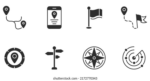 navigation icons set . navigation pack symbol vector elements for infographic web