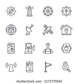 navigation icons set . navigation pack symbol vector elements for infographic web