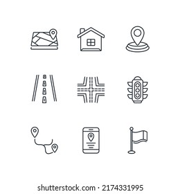 navigation icons set . navigation pack symbol vector elements for infographic web