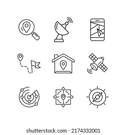 navigation icons set . navigation pack symbol vector elements for infographic web