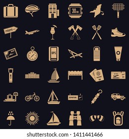 Navigation icons set. Simple style of 36 navigation vector icons for web for any design