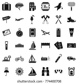 Navigation icons set. Simple style of 36 navigation vector icons for web isolated on white background