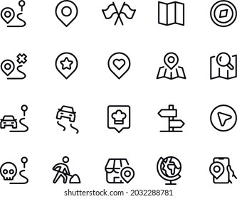 Navigation Icons Set vector design 