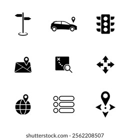 Navigation Icons set Vector illustration
