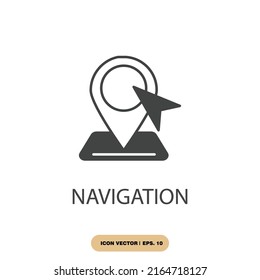 símbolo de iconos de navegación elementos vectores para web infográfica