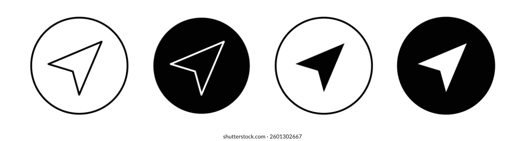 Navigation icons vectors graphics collection