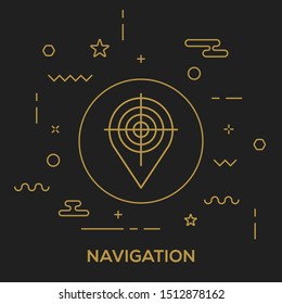 NAVIGATION AND ILLUSTRATION ICON CONCEPT