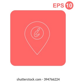Navigation of information vector icon. 