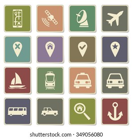 Navigation label icons for web