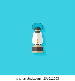 Navigation light flat icon. Modern flat icons vector collection with long shadow effect in stylish colors of web design objects. Trendy Flat Style. Isolated on blue background. Flat design. EPS 10.