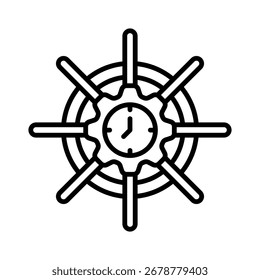 Navigation line icon vector collection