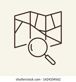 Navigation line icon. Warning, transport, safety. Road traffic concept. Vector illustration can be used for topics like road safety, travelling, traffic