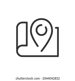 Navigation line icon. Web symbol for web and apps. Sign design in outline style. Navigation stroke object.