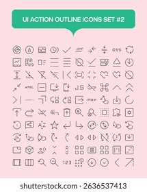 Navigation Line Icons – Hamburger Menu, Back Arrow, Settings, Home