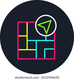 Navigation Line Multi Colour Circle