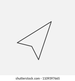 Navigation line vector icon