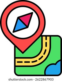 Navigation Line vector Icon Design
