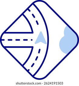 Navigation Line vector Icon Design