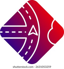 Navigation Line vector Icon Design