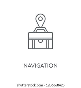 Navigation linear icon. Navigation concept stroke symbol design. Thin graphic elements vector illustration, outline pattern on a white background, eps 10.