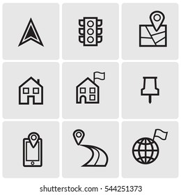 Navigation and locality line icons