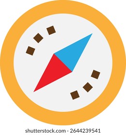 Navigation Standort Richtung Symbol Vektorgrafik flach