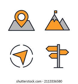 Navigation. location, GPS elements set icon symbol template for graphic and web design collection logo vector illustration