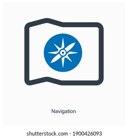 Konzept des Navigations- oder Standortsymbols 