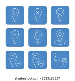 Symbol für Navigation und Speicherort. Vektorgrafik