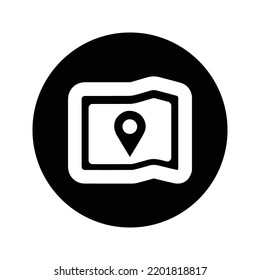 Navigation, location, map, pin, direction icon.