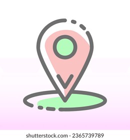 navigation location place e commerce colored icon logo
