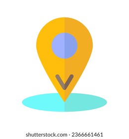 navigation location place e commerce flat icon logo
