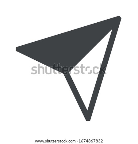 Navigation map black on white background