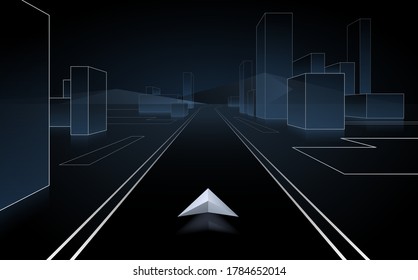 Fondo de estilo negro del mapa de navegación