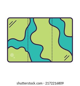 navigation map icon flat isolated