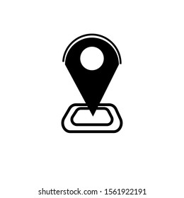 Navigation map icon Isolated on white background. gps, direction, place, compass, contact, search concept.