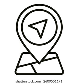 Navigation Map icon line vector illustration
