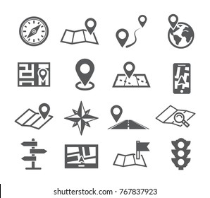 Navigation and Map icons 