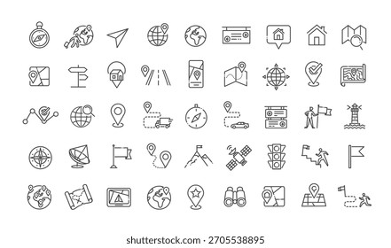 Navigation and Map Icons Set