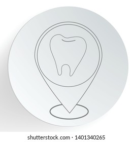 navigation map or point to orthodontist dental clinic icon