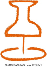 Navigation Map Pointer Icon Grunge Brush Stroke Drawing Vector